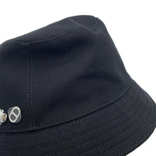 将图像加载到图库查看器中，HERMES Calvi Seashell Bucket Hat Size 56 Black Cotton100%
