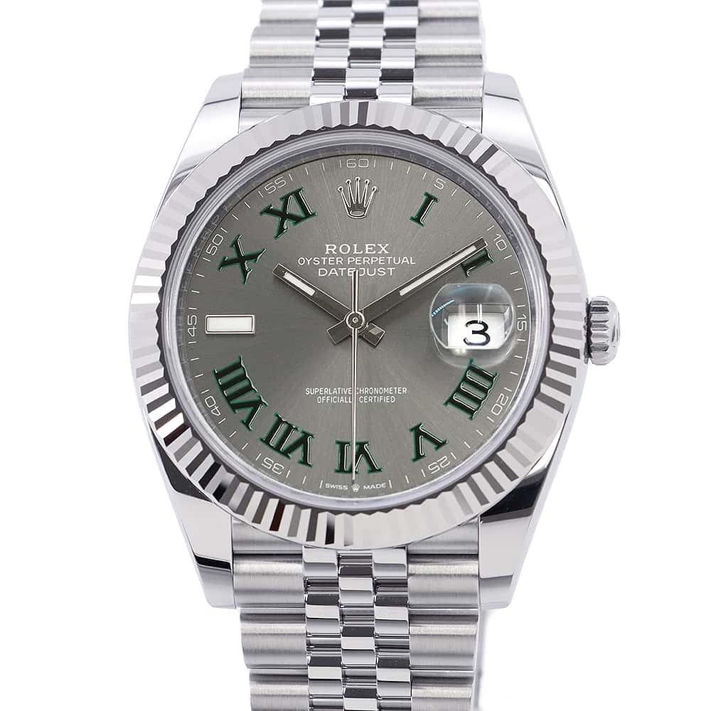 ROLEX Datejust W41mm Stainless Steel K18WG Slate Dial 126334