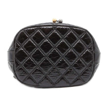 将图像加载到图库查看器中，CHANEL CC Logo Drawstring BagChainShoulder Bag Black AS1877 Shiny Aged Calf Leather
