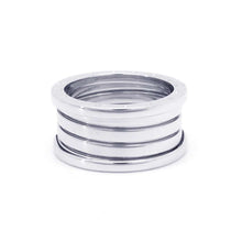 Load image into Gallery viewer, BVLGARI B.Zero1 4-Band Ring Size 59 18K White Gold
