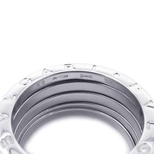 将图像加载到图库查看器中，BVLGARI B.Zero1 4-Band Ring Size 59 18K White Gold
