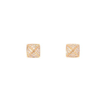 Load image into Gallery viewer, HERMES HERMES Crew de H Stud Earrings 18K Pink Gold
