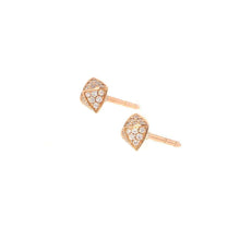 将图像加载到图库查看器中，HERMES HERMES Crew de H Stud Earrings 18K Pink Gold
