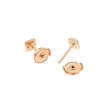 将图像加载到图库查看器中，HERMES HERMES Crew de H Stud Earrings 18K Pink Gold
