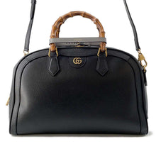 将图像加载到图库查看器中，GUCCI Diana Duffle Bag Black 705373 Leather Size Medium
