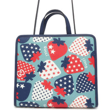 将图像加载到图库查看器中，GUCCI Children&#39;s Yuko Higuchi 2way Tote Bag Navy/Multicolor 630542 PVC Leather
