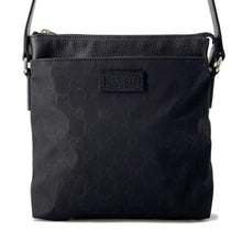 将图像加载到图库查看器中，GUCCI GG Shoulder Bag Black 510339 Nylon
