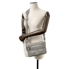 Load image into Gallery viewer, Dior Safari Shoulder Bag Gray Leather
