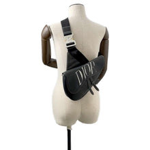 Load image into Gallery viewer, Dior Alex Fox Ton Collaboration Saddle Crossbody Bag Black Leather
