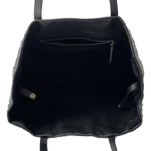 将图像加载到图库查看器中，JIMMY CHOO Sophia Star Embossed Tote Bag Black Leather
