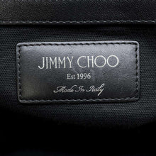 将图像加载到图库查看器中，JIMMY CHOO Sophia Star Embossed Tote Bag Black Leather
