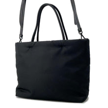 将图像加载到图库查看器中，PRADA 2way Tote Bag Black 1BA257 Nylon
