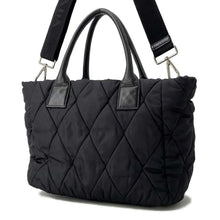 将图像加载到图库查看器中，PRADA Bomber 2way Tote Bag Black 1BG168 Nylon
