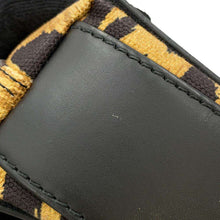 将图像加载到图库查看器中，BALENCIAGA Leopard Navy Cabas Yellow/Black 390346 Canvas Leather Size XS
