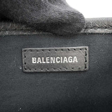 将图像加载到图库查看器中，BALENCIAGA Leopard Navy Cabas Yellow/Black 390346 Canvas Leather Size XS
