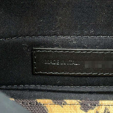 将图像加载到图库查看器中，BALENCIAGA Leopard Navy Cabas Yellow/Black 390346 Canvas Leather Size XS
