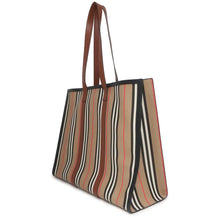 Load image into Gallery viewer, BURBERRY Check Tote Bag Brown 80730571 PVC Leather
