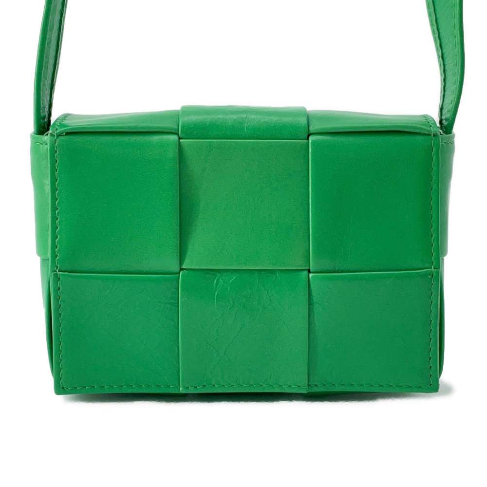 Bottega Veneta Candy Cassette Shoulder Bag Green 667048 Leather