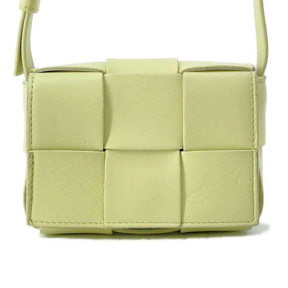 Bottega Veneta Candy Cassette Shoulder Bag Light Yellow 666688 Lambskin