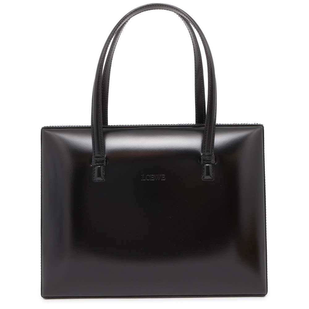 LOEWE vintage logo handbag Black Leather