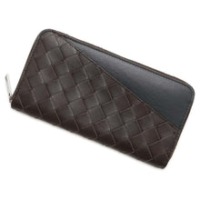 将图像加载到图库查看器中，Bottega Veneta INTRECCIATO Zip Around Chozai Cloth Brown/Black 639856 Leather
