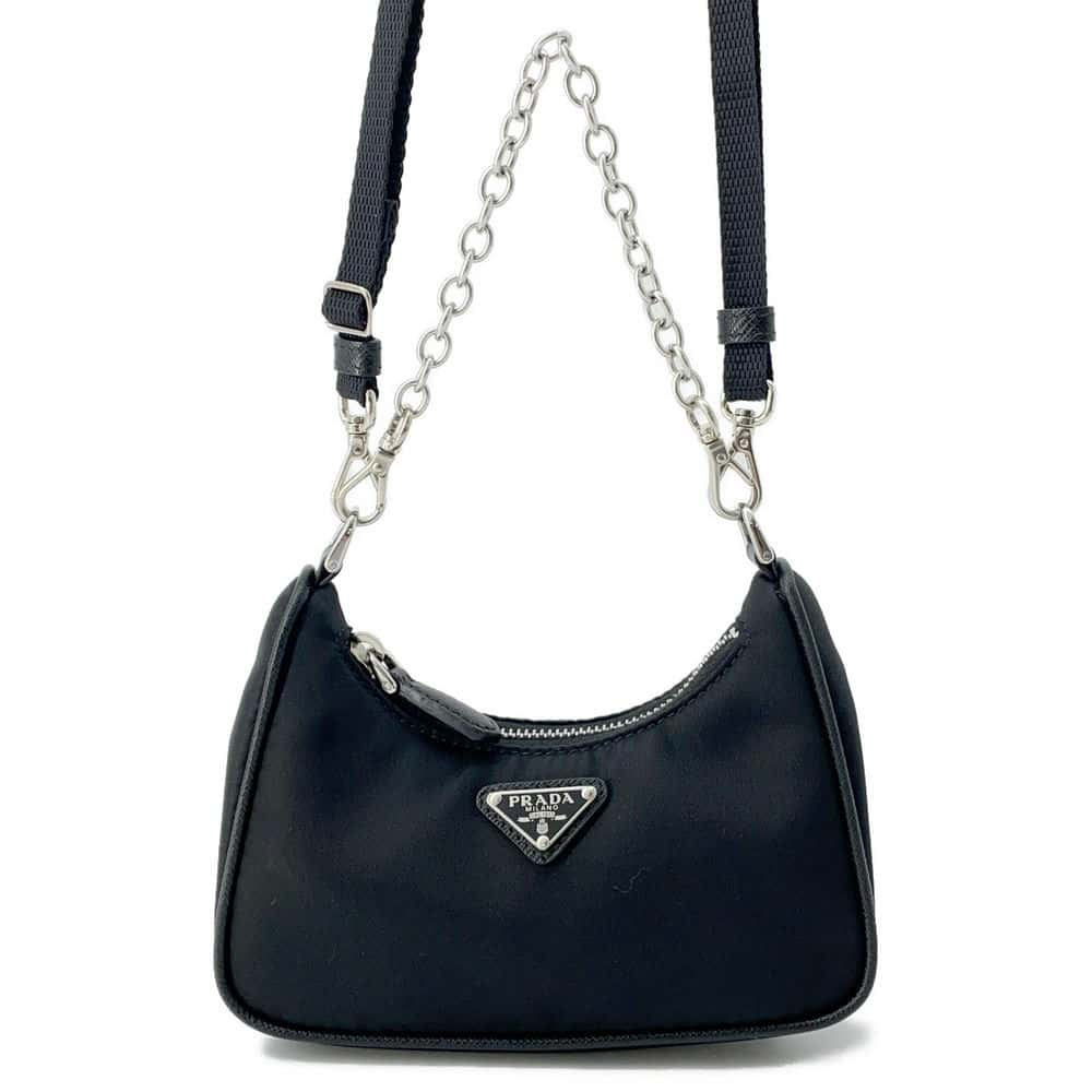 PRADA Re-Edition Mini Shoulder Bag Black 1TT122 Nylon