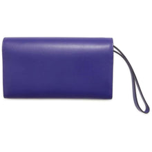 将图像加载到图库查看器中，Christian Louboutin Studded Bifold Wallet Long Wealth Cloth Purple 1165076 Leather
