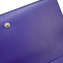 将图像加载到图库查看器中，Christian Louboutin Studded Bifold Wallet Long Wealth Cloth Purple 1165076 Leather
