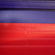 将图像加载到图库查看器中，Christian Louboutin Studded Bifold Wallet Long Wealth Cloth Purple 1165076 Leather
