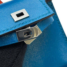 将图像加载到图库查看器中，HERMES Kelly Twilly Bag Charm Blue Thalassa Tadelakt Leather
