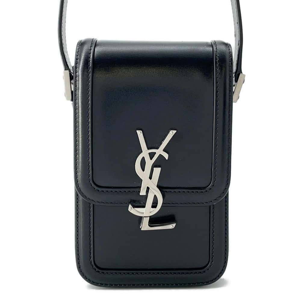 SAINT LAURENT PARIS Solferino Mini Bag Black 753963 Leather