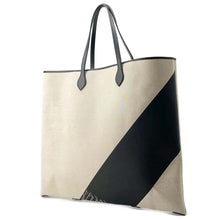 将图像加载到图库查看器中，Berluti Scritto Sunday Tote Ivory/Black 224708 Canvas Leather
