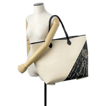 将图像加载到图库查看器中，Berluti Scritto Sunday Tote Ivory/Black 224708 Canvas Leather
