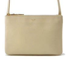 将图像加载到图库查看器中，CELINE Trio Shoulder Bag Beige 165113 Leather Size Small
