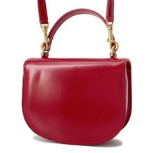 将图像加载到图库查看器中，CELINE Minibusa Claire Red 10L063ETZ Shiny Calf Leather
