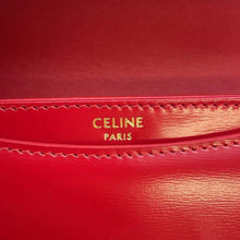 将图像加载到图库查看器中，CELINE Minibusa Claire Red 10L063ETZ Shiny Calf Leather
