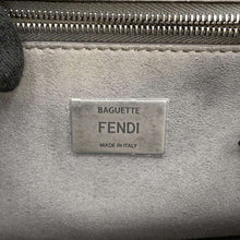 将图像加载到图库查看器中，FENDI Zucca ChainShoulder Bag Gray 8BR793 Viscose Polyester Cotton Calf Leather
