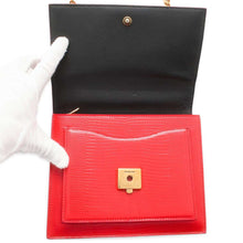 Load image into Gallery viewer, BALENCIAGA Sharp ChainShoulder Bag Red 580641 Patent Leather Size S
