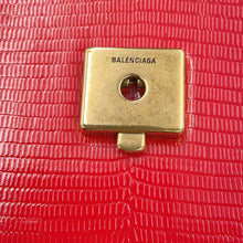 将图像加载到图库查看器中，BALENCIAGA Sharp ChainShoulder Bag Red 580641 Patent Leather Size S
