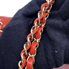 Load image into Gallery viewer, CHANEL Matelasse Double Flap ChainShoulder Bag Red A01113 Lambskin Size 23
