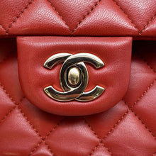 Load image into Gallery viewer, CHANEL Matelasse Double Flap ChainShoulder Bag Red A01113 Lambskin Size 23
