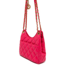 Load image into Gallery viewer, CHANEL Matelasse CC Logo Hobo Bag Pink AS3710 Shiny Calf Leather
