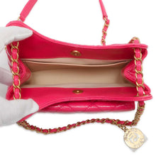 Load image into Gallery viewer, CHANEL Matelasse CC Logo Hobo Bag Pink AS3710 Shiny Calf Leather
