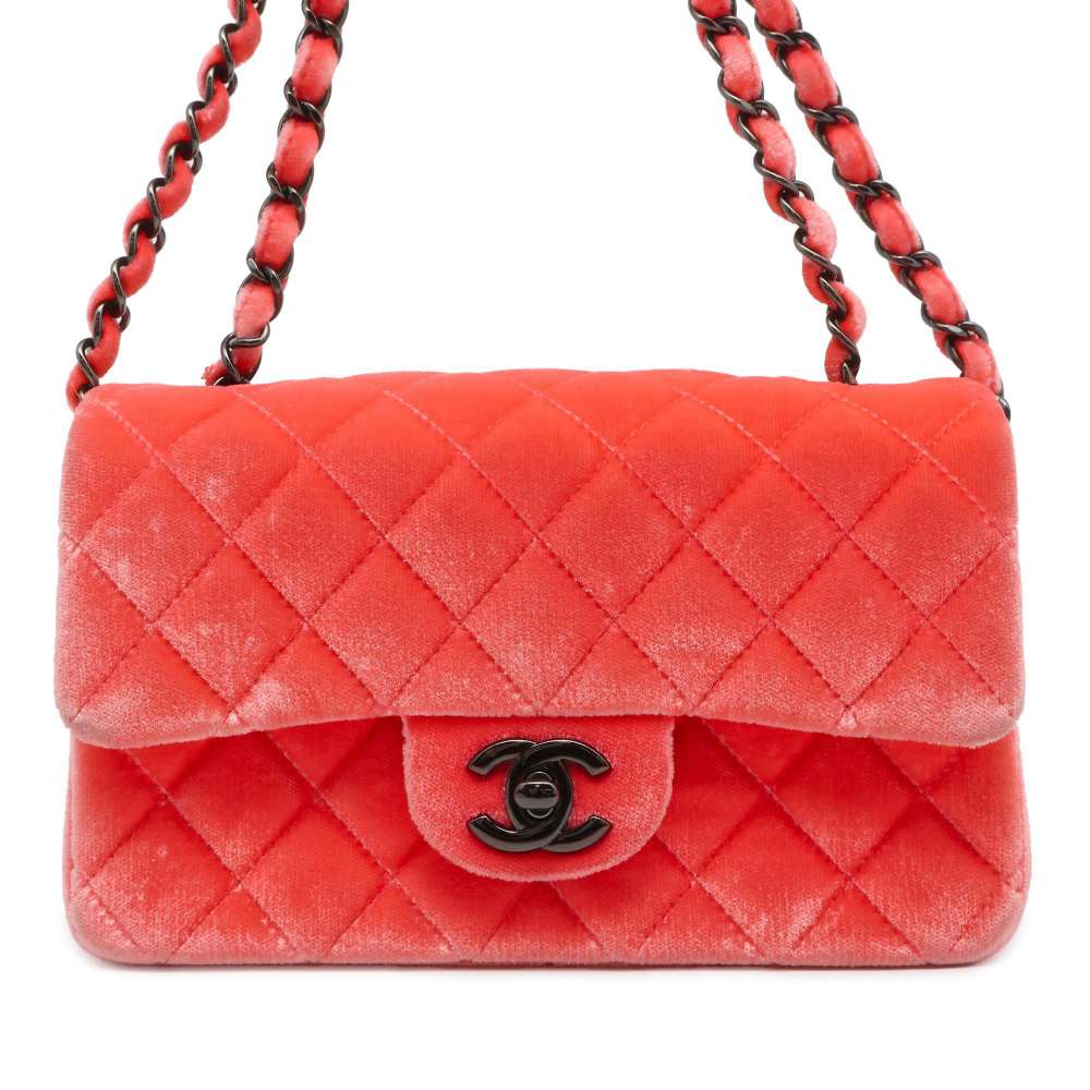 CHANEL Matelasse ChainShoulder Bag Pink A69900 Velour