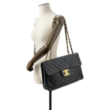 将图像加载到图库查看器中，CHANEL Jumbo Matelasse ChainShoulder Bag Black Lambskin Size 34
