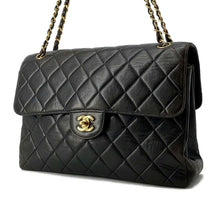 Load image into Gallery viewer, CHANEL Matelasse Double Face ChainShoulder Bag Black Lambskin Size 30
