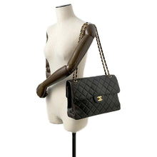 Load image into Gallery viewer, CHANEL Matelasse Double Face ChainShoulder Bag Black Lambskin Size 30
