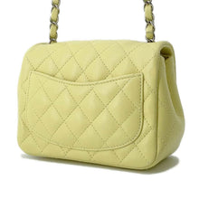 Load image into Gallery viewer, CHANEL Mini Matelasse ChainShoulder Bag Yellow Lambskin Size 16
