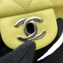 Load image into Gallery viewer, CHANEL Mini Matelasse ChainShoulder Bag Yellow Lambskin Size 16
