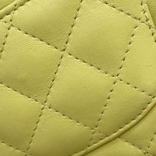 Load image into Gallery viewer, CHANEL Mini Matelasse ChainShoulder Bag Yellow Lambskin Size 16
